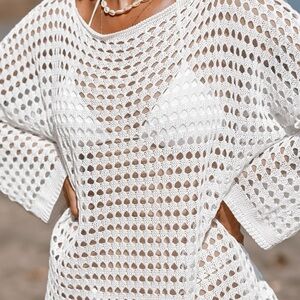 Cupshe White Crochet Swim Coverup